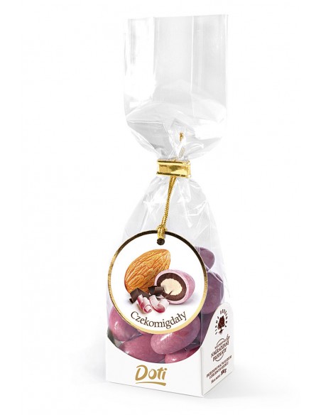 Czekomigdały o smaku maliny -torebka prezentowa Doti